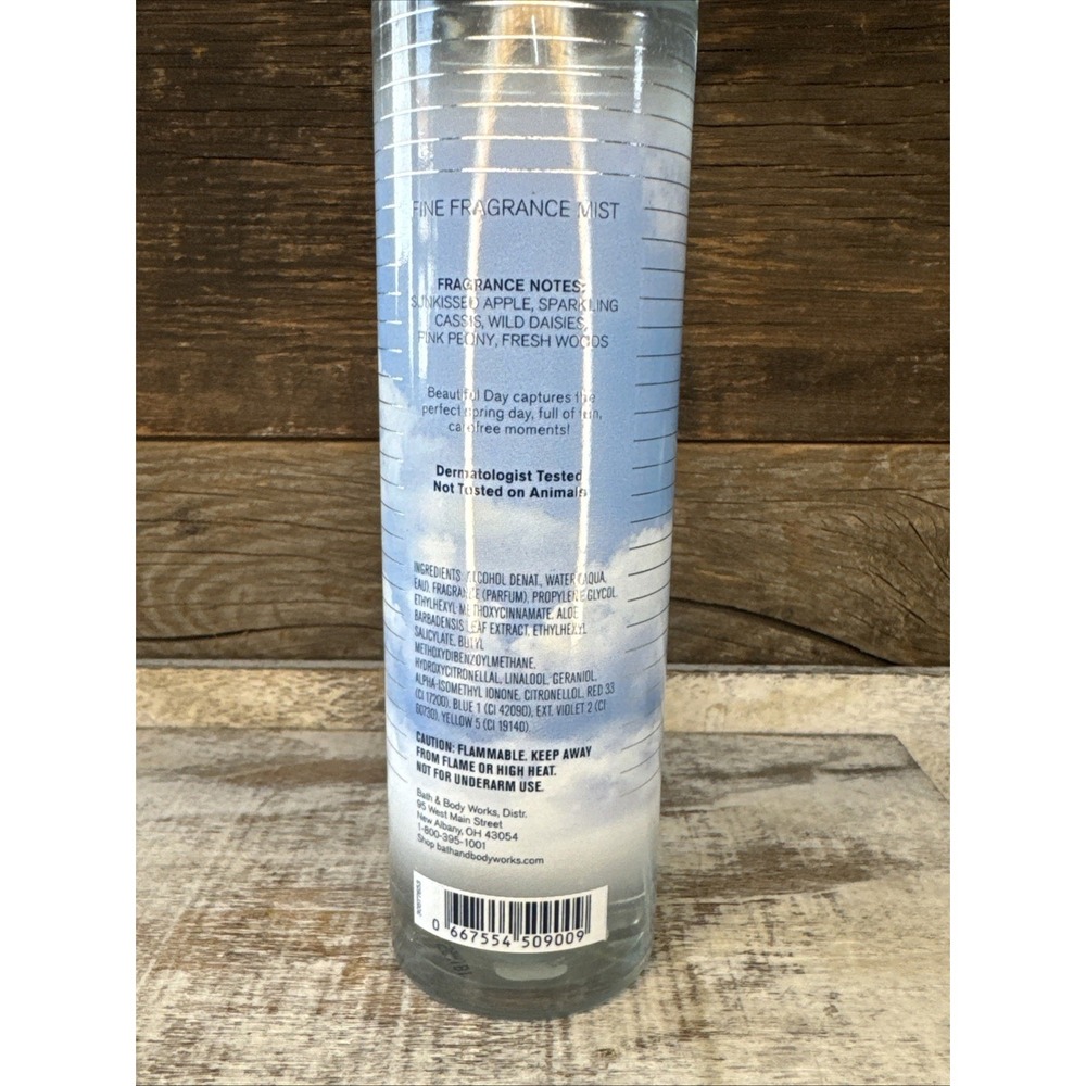 Bath & Body Works Beautiful Day‎ Fine Fragrance Mist Body Spray 8 Oz New - Picture 3 of 4